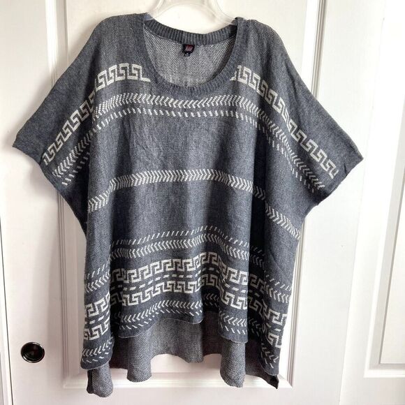 I Joah Pullover Poncho Gray Size Medium - Picture 7 of 7